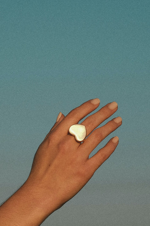 LOLA'S HEART RING GOUD
